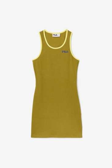 Fila Femme Mattea Robe 233 Olive / Peacoat / Goldfinch Fila France BGP-495018